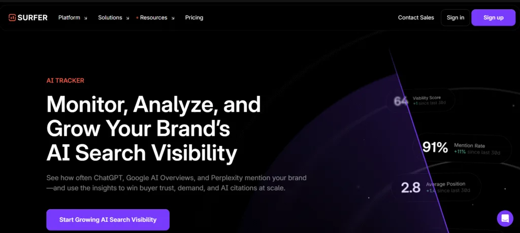 SurferSEO AI Visibility