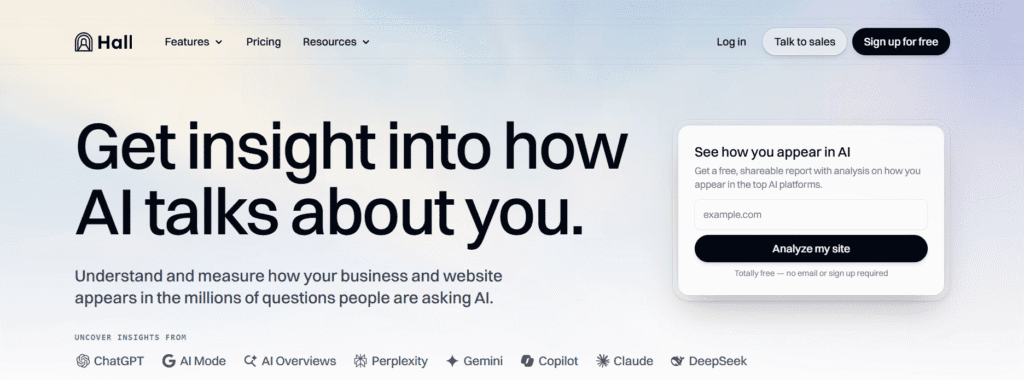 Hall for AI Visibility