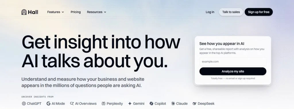 Hall for AI Visibility