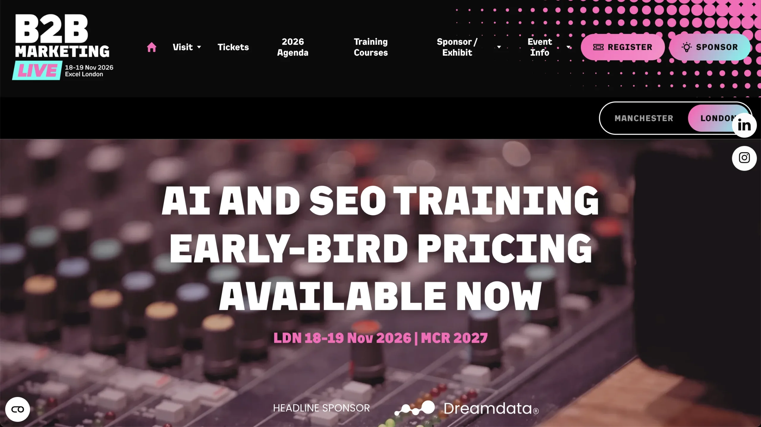 B2B Marketing Expo conference website