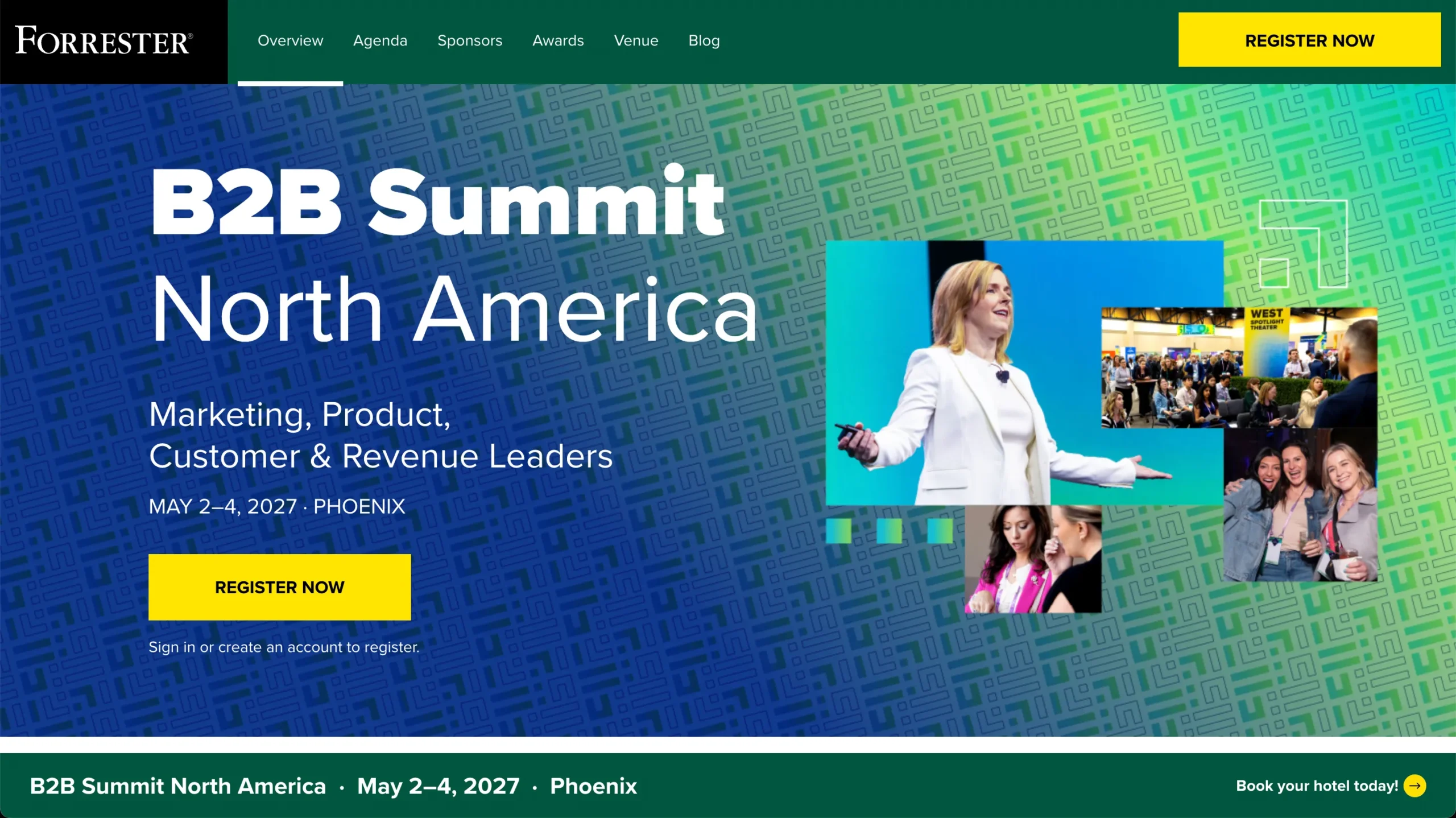 Forrester B2B Summit North America conference website