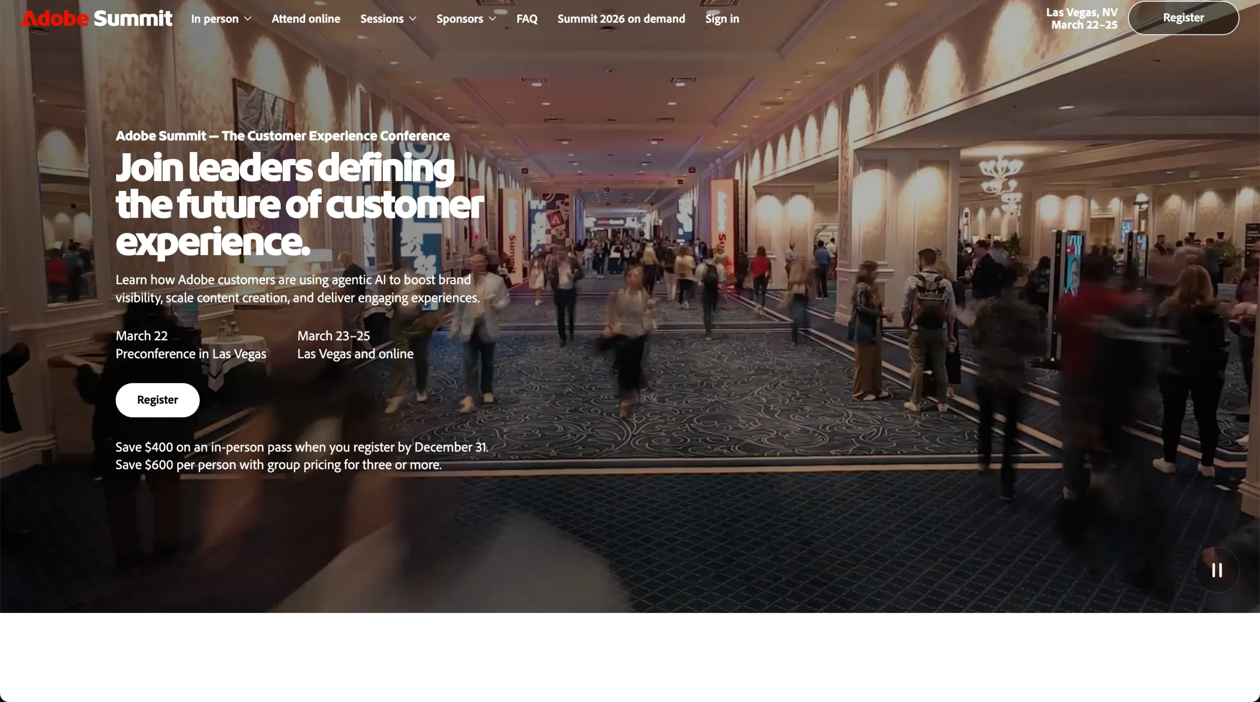 Adobe Summit conference website