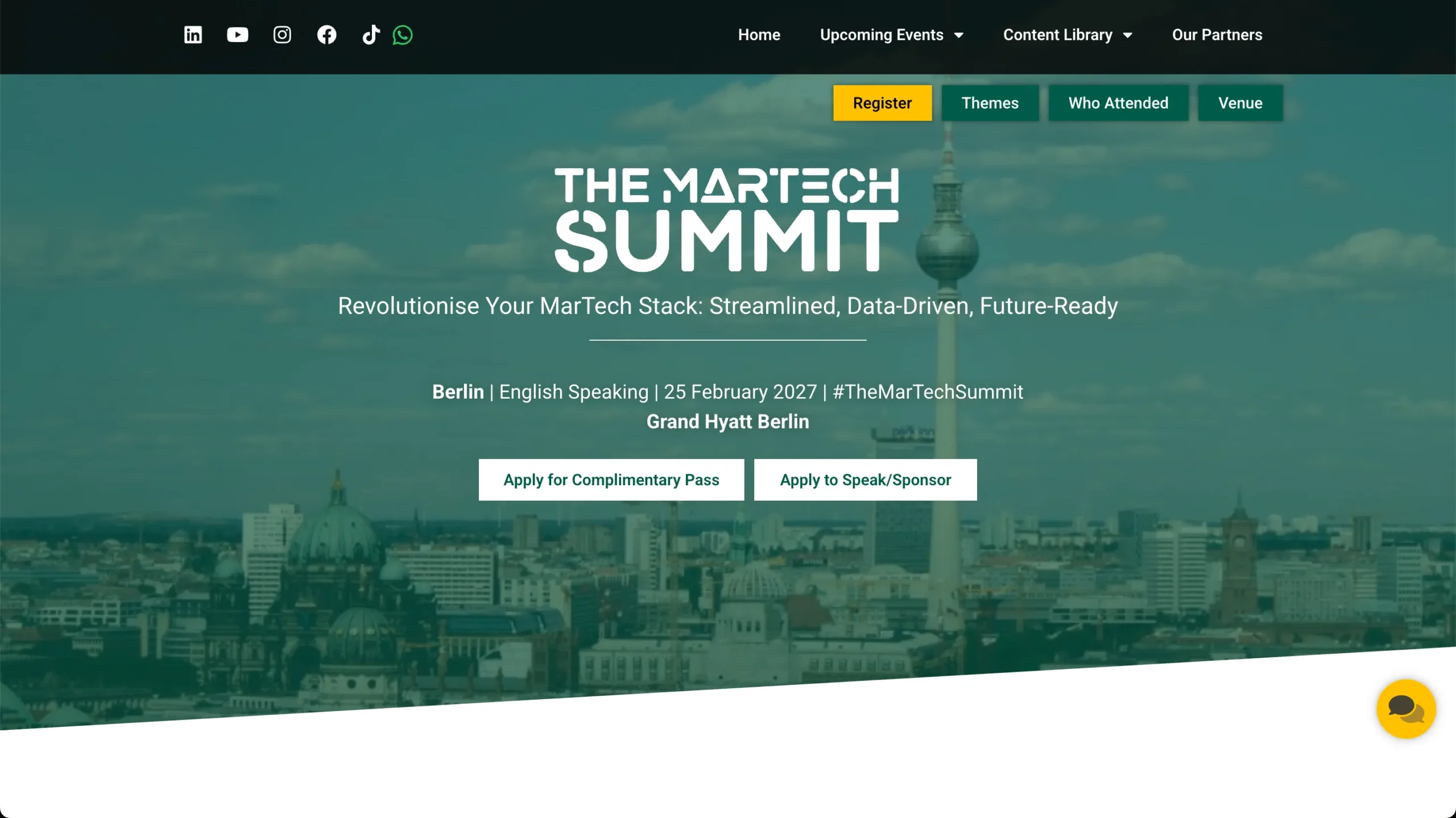 MarTech Summit Berlin conference website