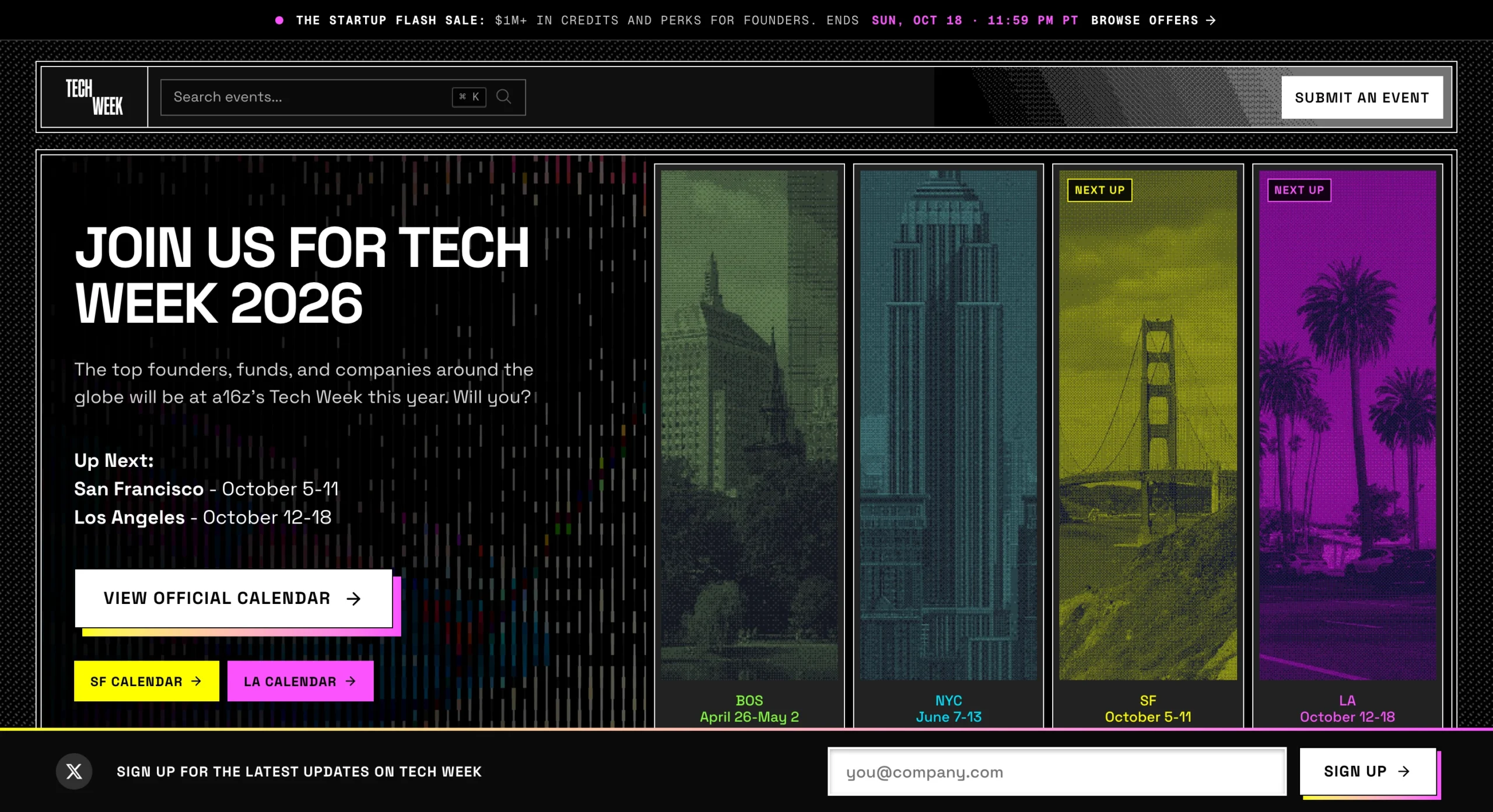 NY Tech Week conference website