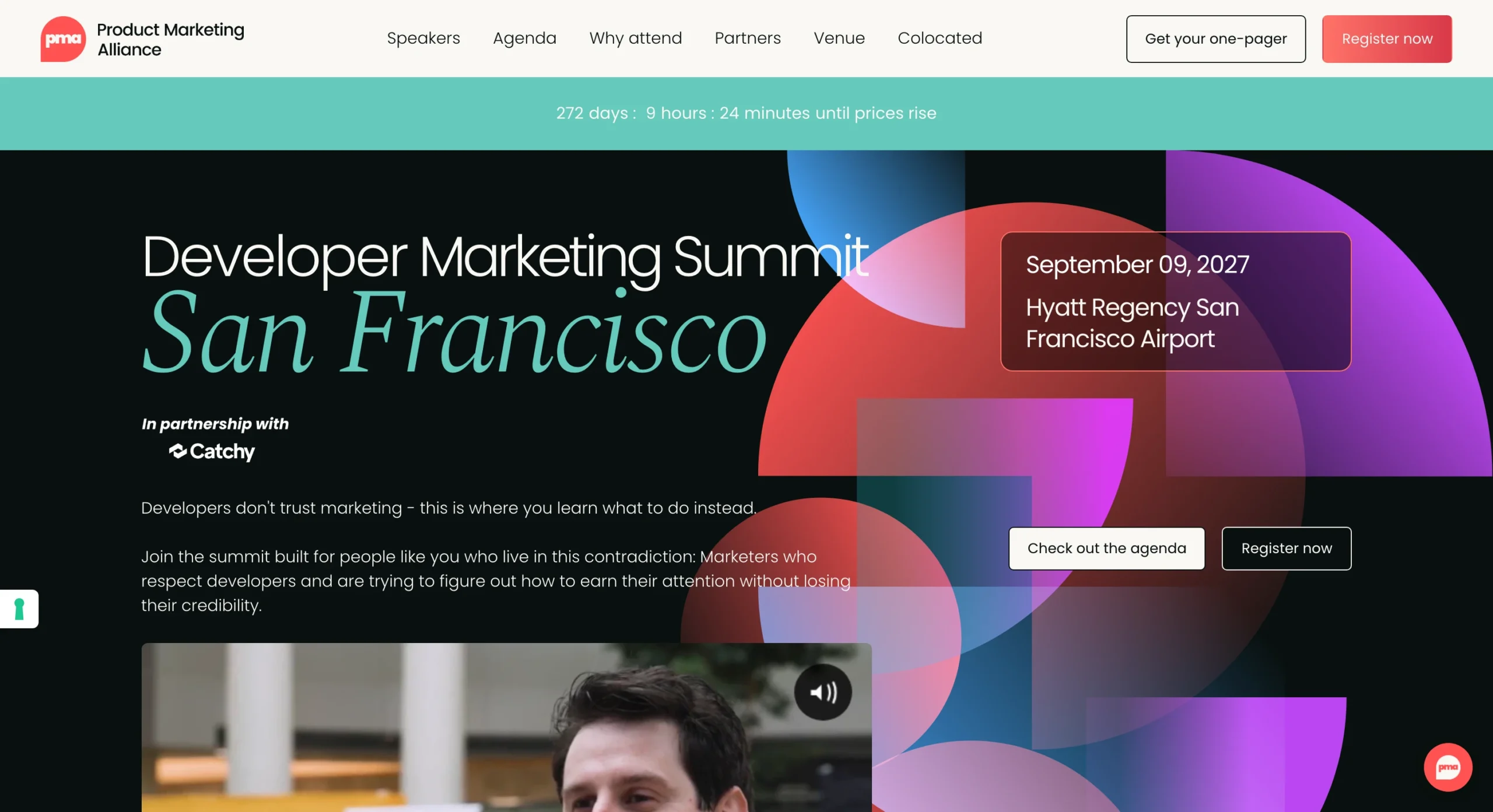 Developer Marketing Summit conference website
