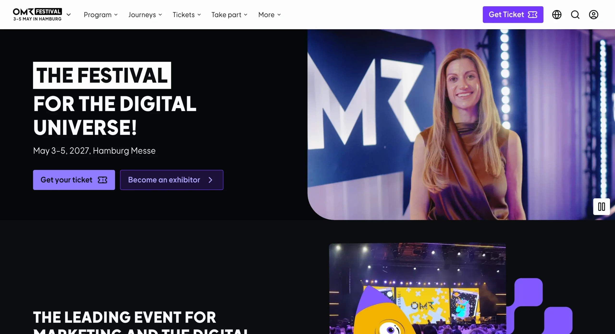 OMR Festival conference website