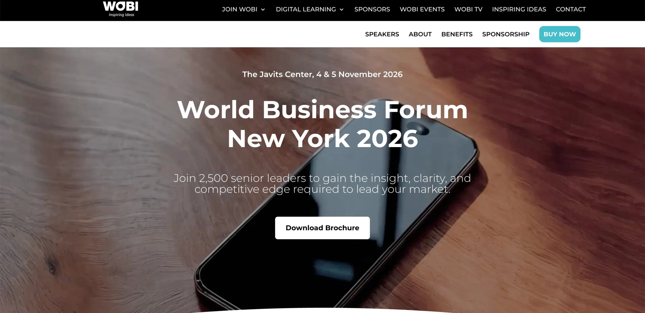 World Business Forum conference website
