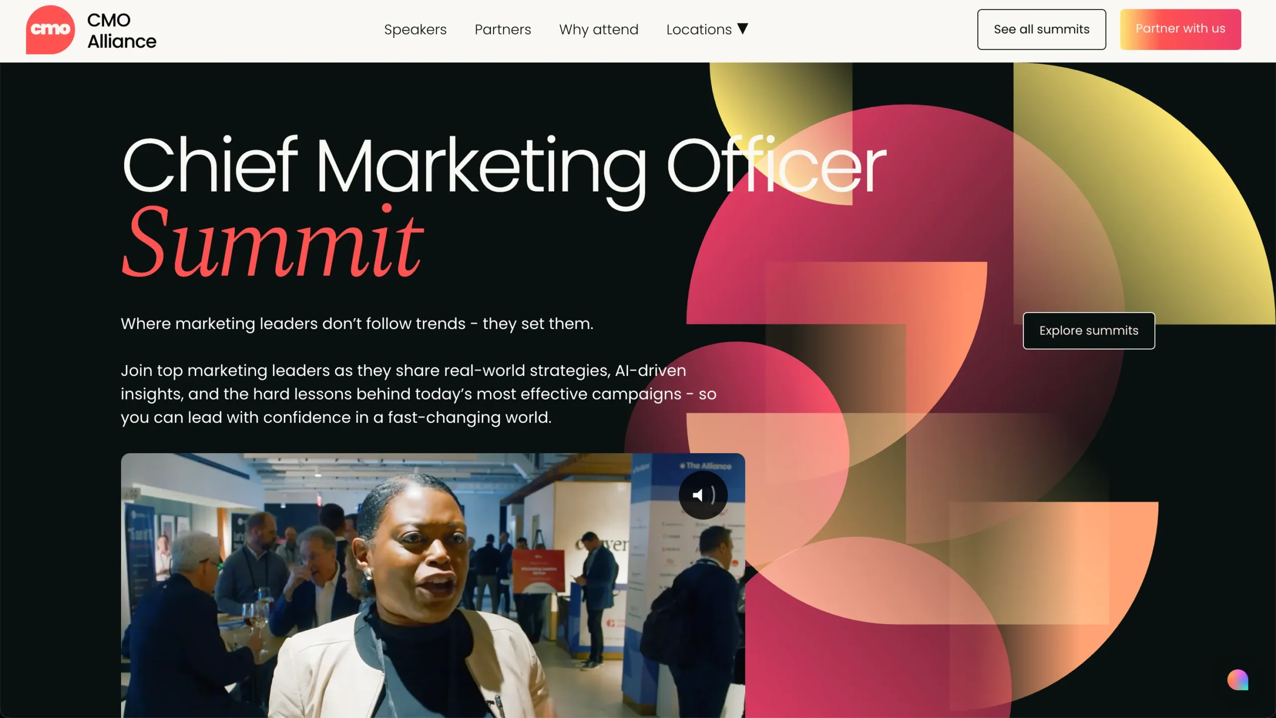 CMO Summit conference website
