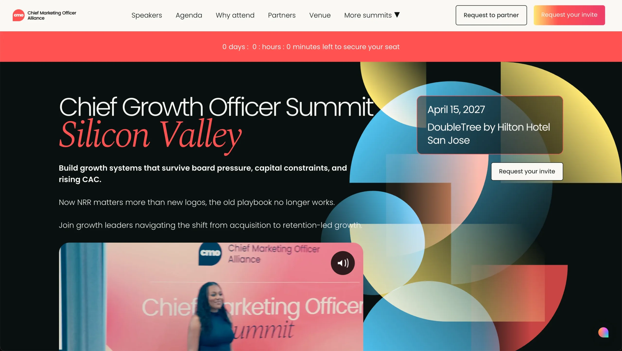 Chief Growth Officer Summit conference website