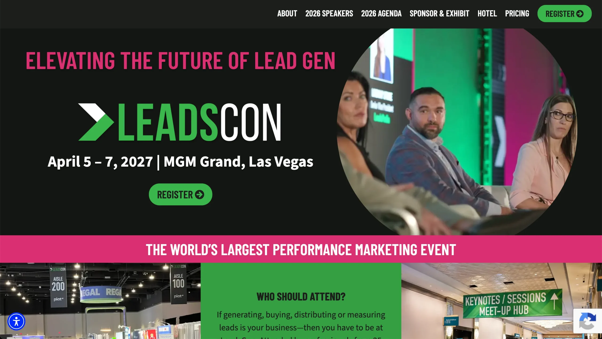 LeadsCon conference website